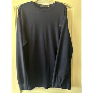Polo Ralph Lauren Men’s Navy Long Sleeve Crewneck T-Shirt XL Tall XLT